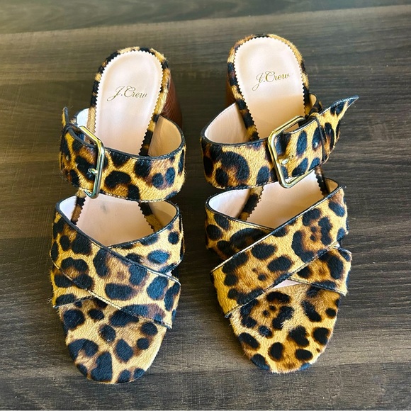J.Crew Leopard Print Heels size 8